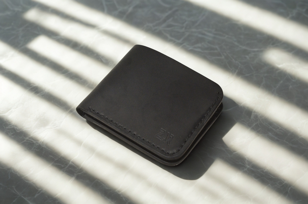 Leather Zar 100% Pure Leather Men’s Bifold Wallet – Black